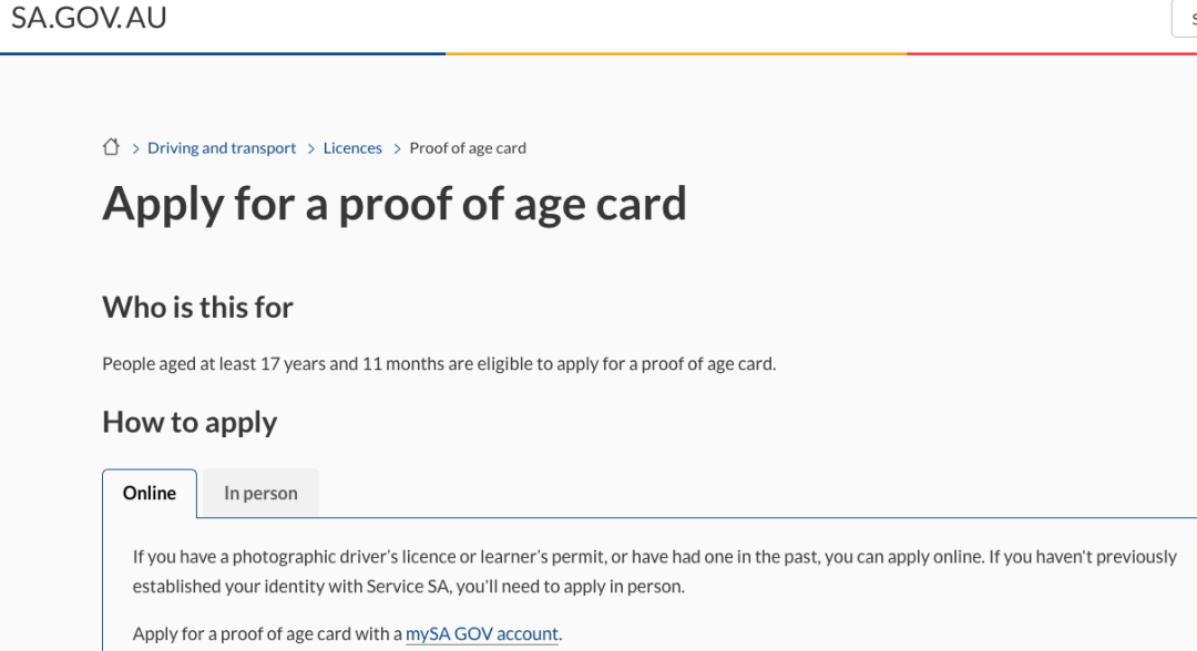 土澳攻略 | 想不带护照出门，申请个Proof of Age Card