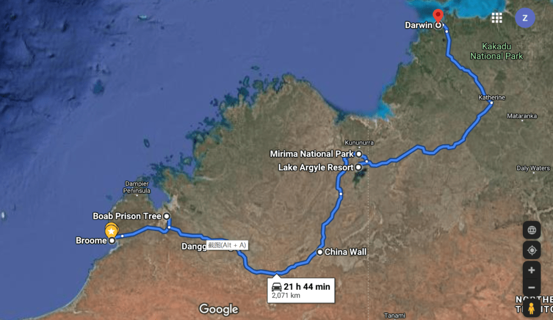 布鲁姆→达尔文，澳洲顶端的两千里山与水