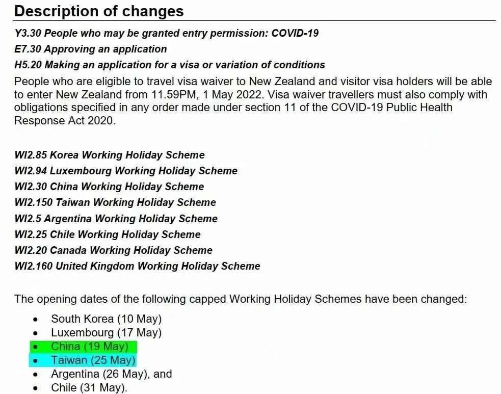 请注意！新西兰打工度假签证确认提前至5月19日开放!